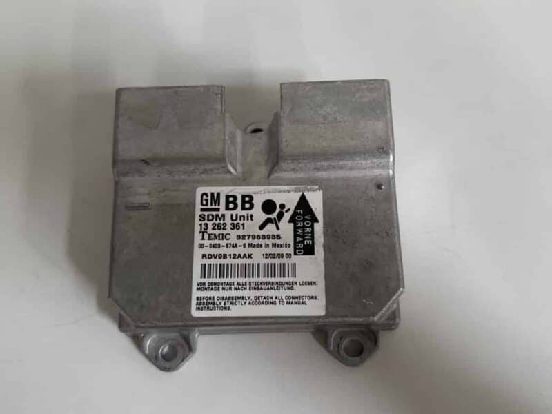 Original gebraucht Airbag Steuergerät Opel Corsa D 2009. Oe-Teilenummer: 13262361, 327963935