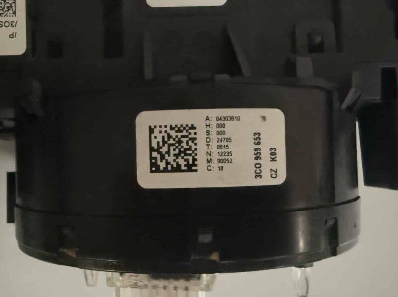 Steuergerät Lenkrad Lenksäule mit Schleifring Airbag, Tempomatschalter, Lichtschalter, Wischerhebel,  Blinkerschalter VW Passat 3C – Bild 3