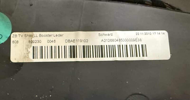 Original gebraucht Mittelkonsole Leder Benz W212 E-Klasse 2010. Oe-Teilenummer: A2126804850, 2126804850
