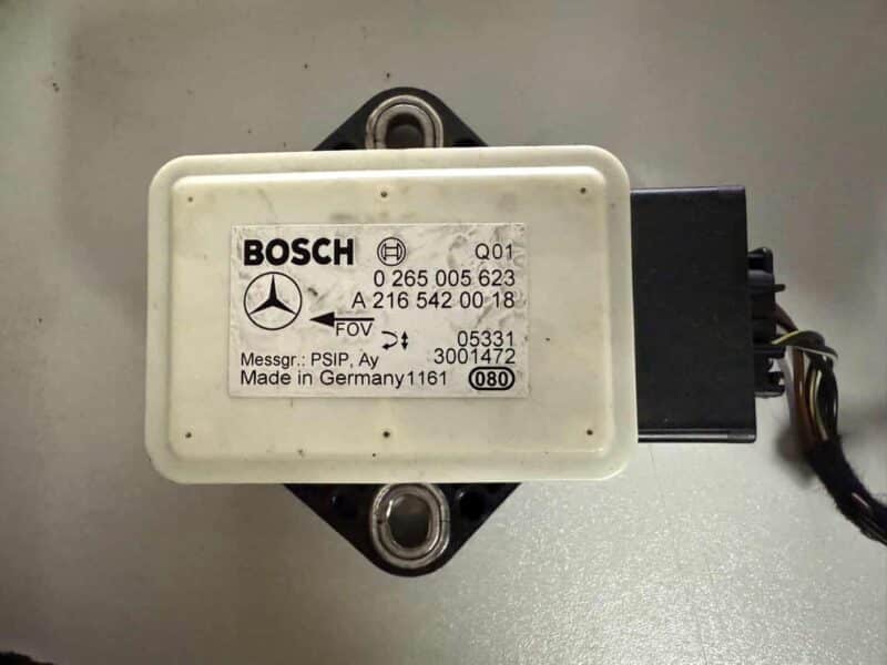 Original gebraucht Drehratensensor Längsbeschleunigung Mercedes Benz BKlasse W245 B170 2005. Oe-Teilenummer: A2165420018, 0265005623, 2165420018, 0265005623