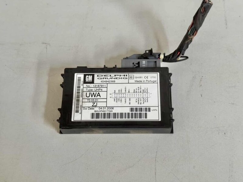 Original gebraucht BLUETOOTH STEUERGERÄTE MODULE OPEL GM ANTARA 2007. Oe-Teilenummer: 454942368, 13187911, 454942368, 13187911