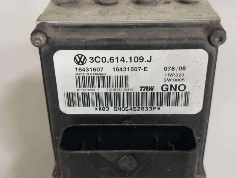 Original gebraucht ABS Hydraulikblock Steuergerät VW Passat 3C Kombi 2008. Oe-Teilenummer: 3C0614109J, 16431507, 3C0614109