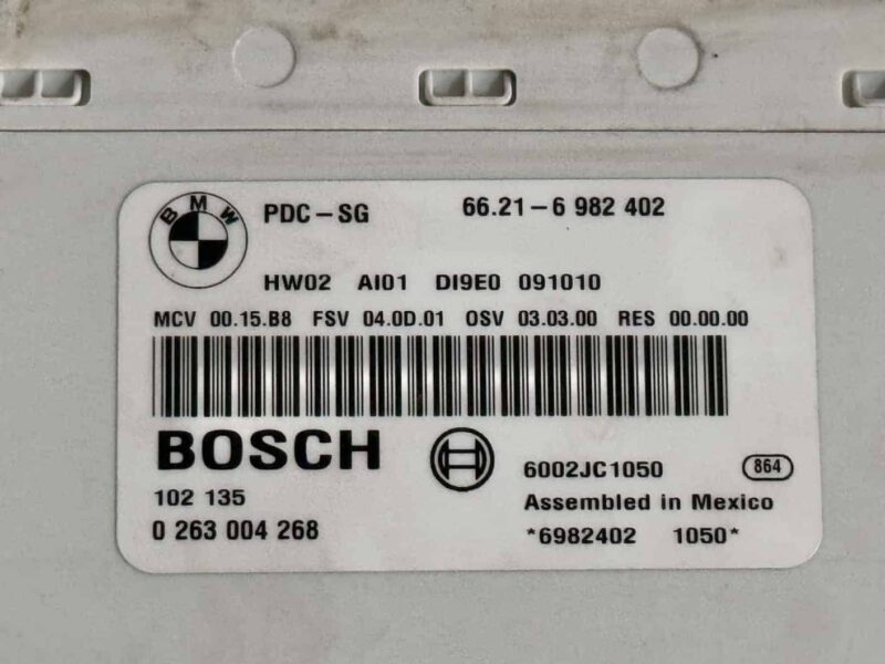 Original gebraucht Steuergerät Einparkhilfe PDC Module BMW 116i E87 2009. Oe-Teilenummer: 66216982402, 0263004268, 66216982402