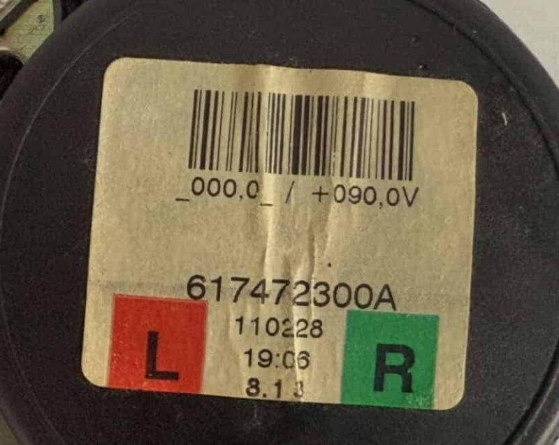 Original gebraucht Sicherheitsgurte links/Rechts hinten OPEL ASTRA-J 2011. Oe-Teilenummer: 617472300A, 617472300
