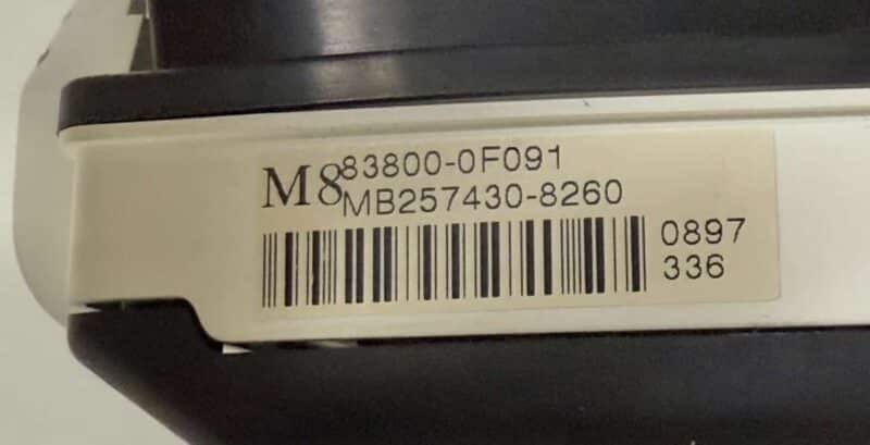 838000F091, MB2574308260, 83800-0F091