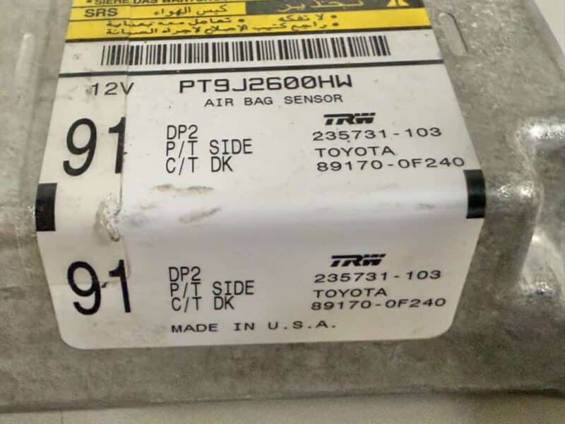 Original gebraucht Airbag Steuergerät TRW TOYOTA Verso 2008. Oe-Teilenummer: 891700F240, 235731103, 89170-0F240