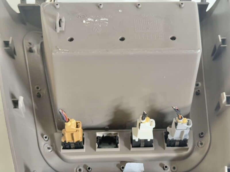 Original gebraucht Ablagefach Abdeckung Mittelkonsole Braun VW Golf Plus 2009. Oe-Teilenummer: 5M1863487, 5M1863476, 5M1863487