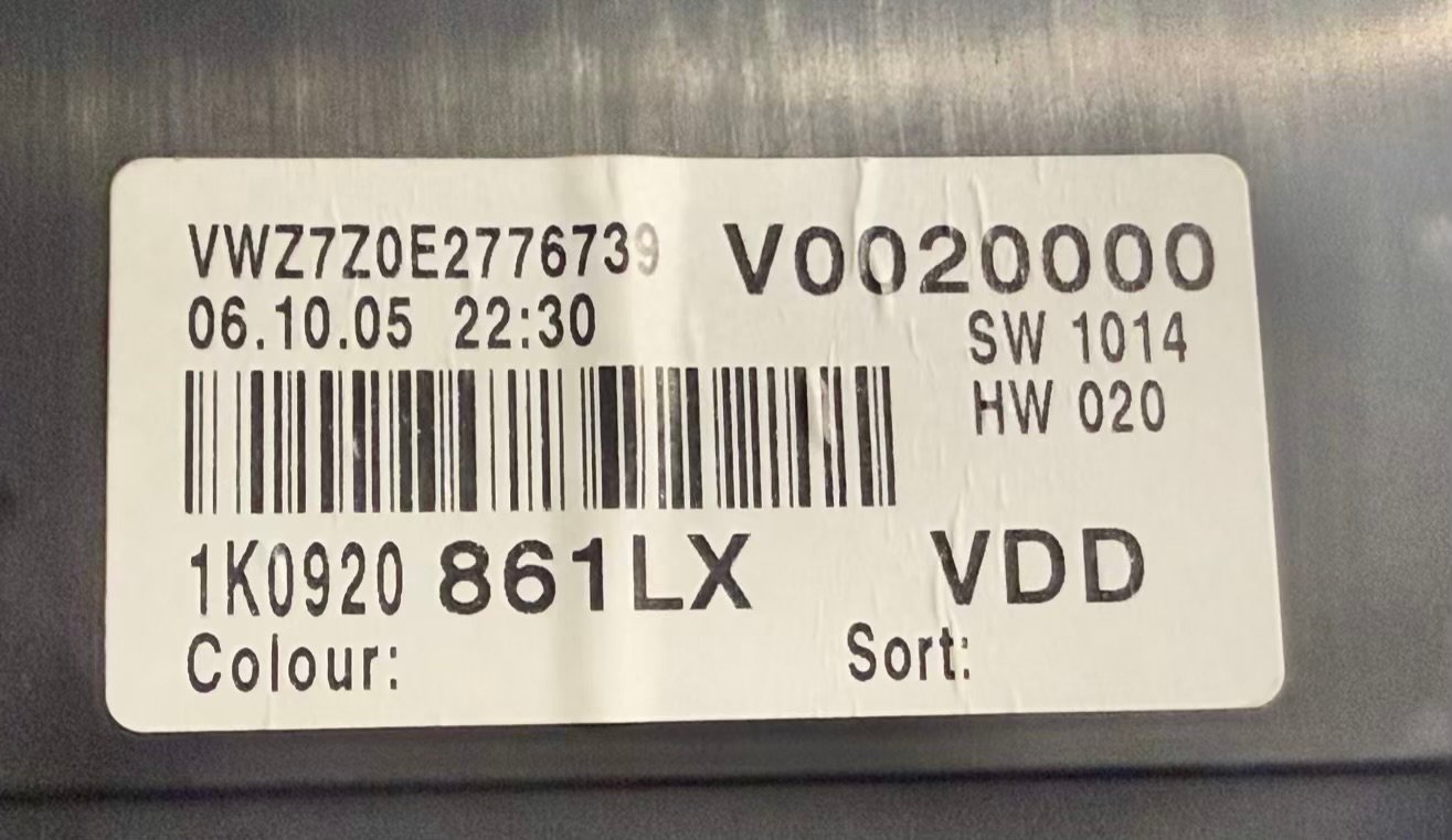 Tacho Kombiinstrument VW Golf Plus 2005 5M1 1,6 FSI 1K0920861, 110280247