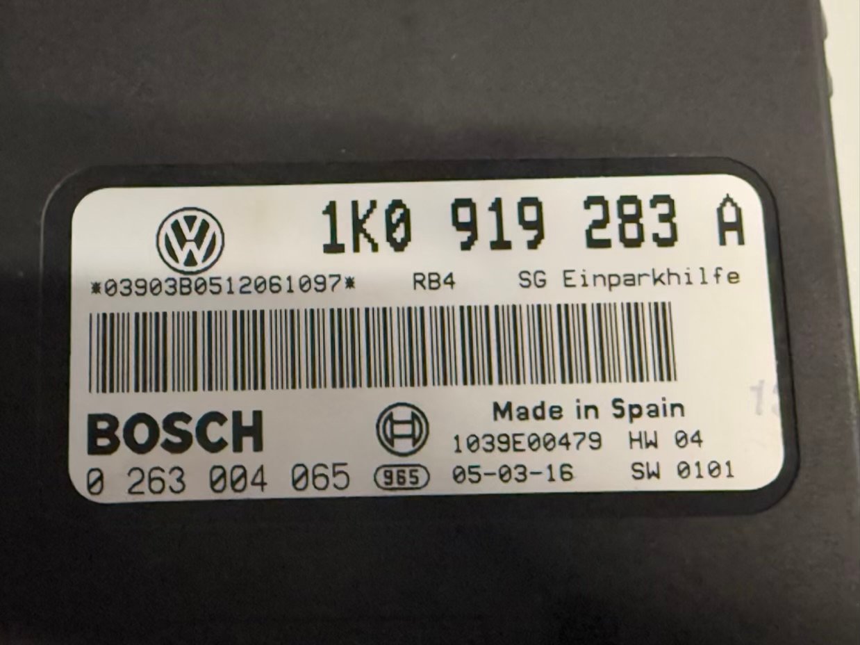 Einparkhilfe Steuergerät PDC VW Golf Plus 2005 5M1 1,6 FSI 1K0919283A
