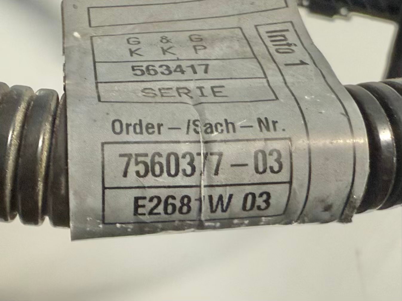 Kabelbaum Anlasser Lichtmaschine N43 BMW 116i E81 E87 2011 7560377, 7560378