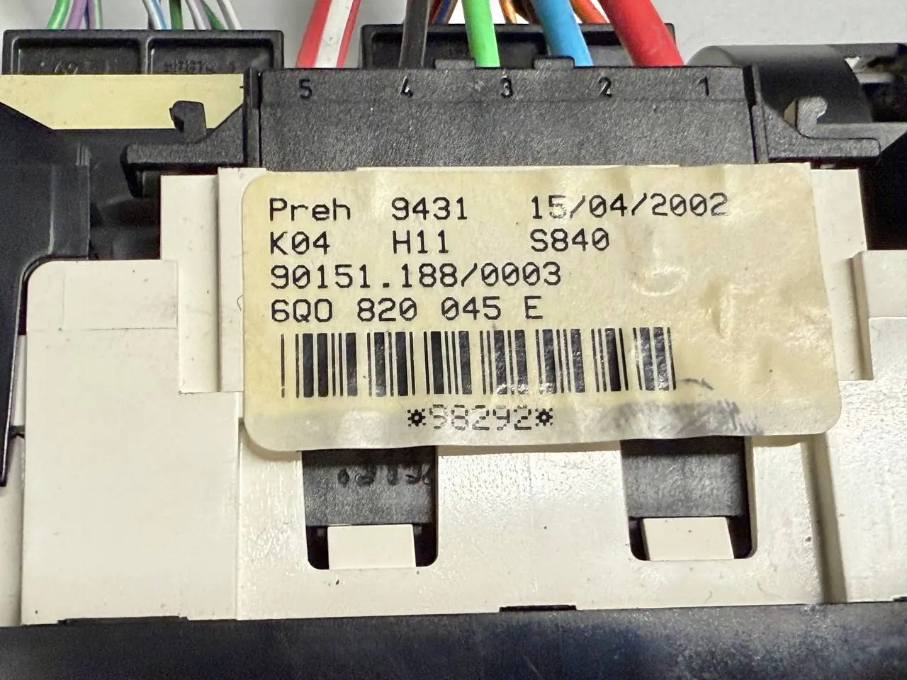 HEIZUNGSREGLER KLIMABEDIENTEIL VW Polo 9N1 1,2L 2002 6Q0820045E