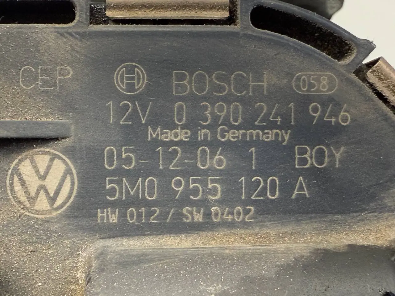 Scheibenwischer mit Motor Rechts VW Golf Plus 2006 5M1 1,6 5M0955024E, 5M0955120A,