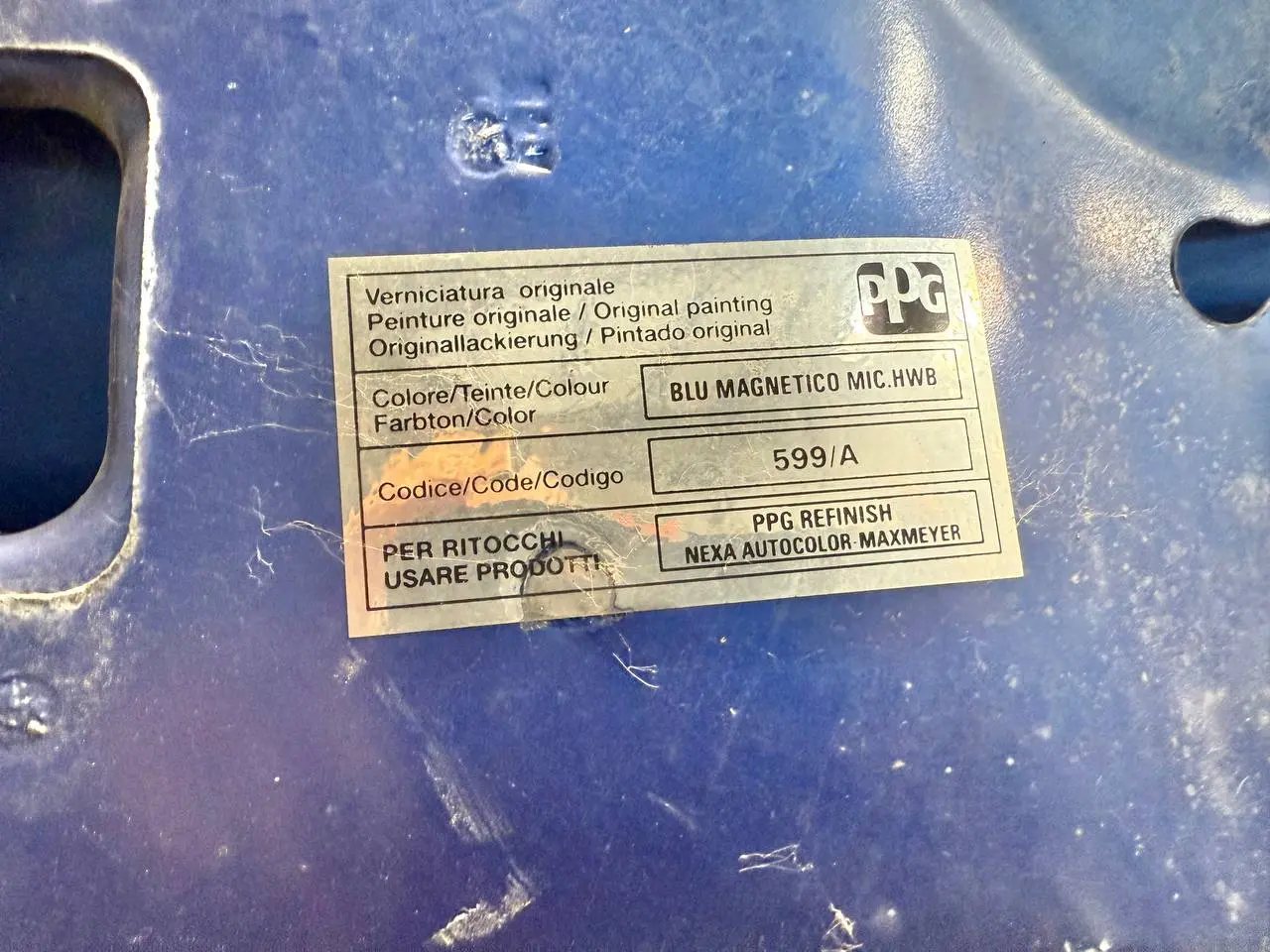 Motorhaube FIAT GrandPunto 1.4 2006 FC: 599