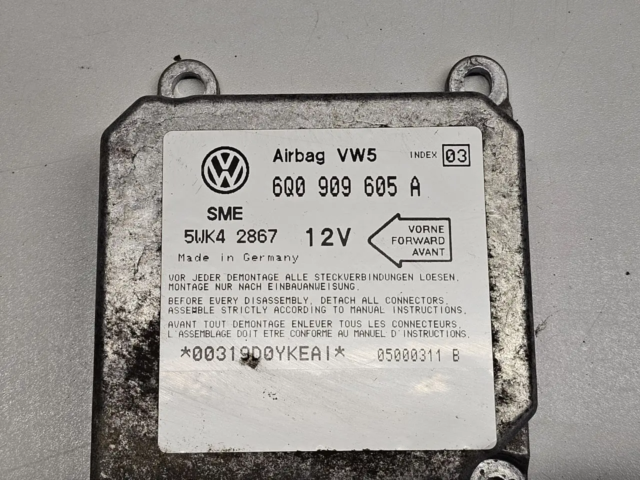 Airbag Steuergerät VW Golf 4 1,6 1J1 2000 6Q0909605A