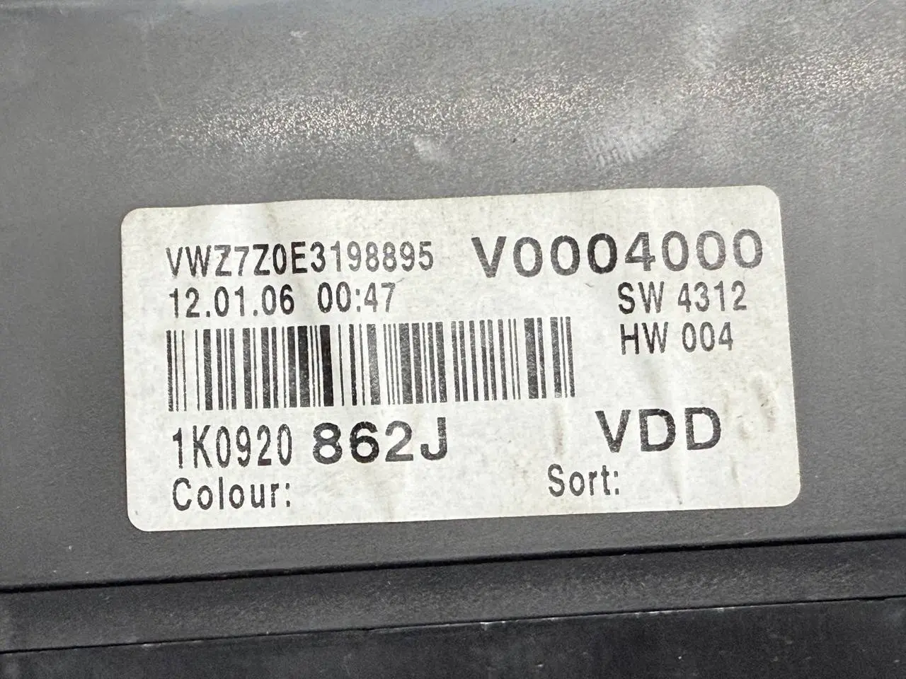 Tacho Kombiinstrument VW Golf Plus 2006 5M1 1,6 1K0920862J, A2C53023102