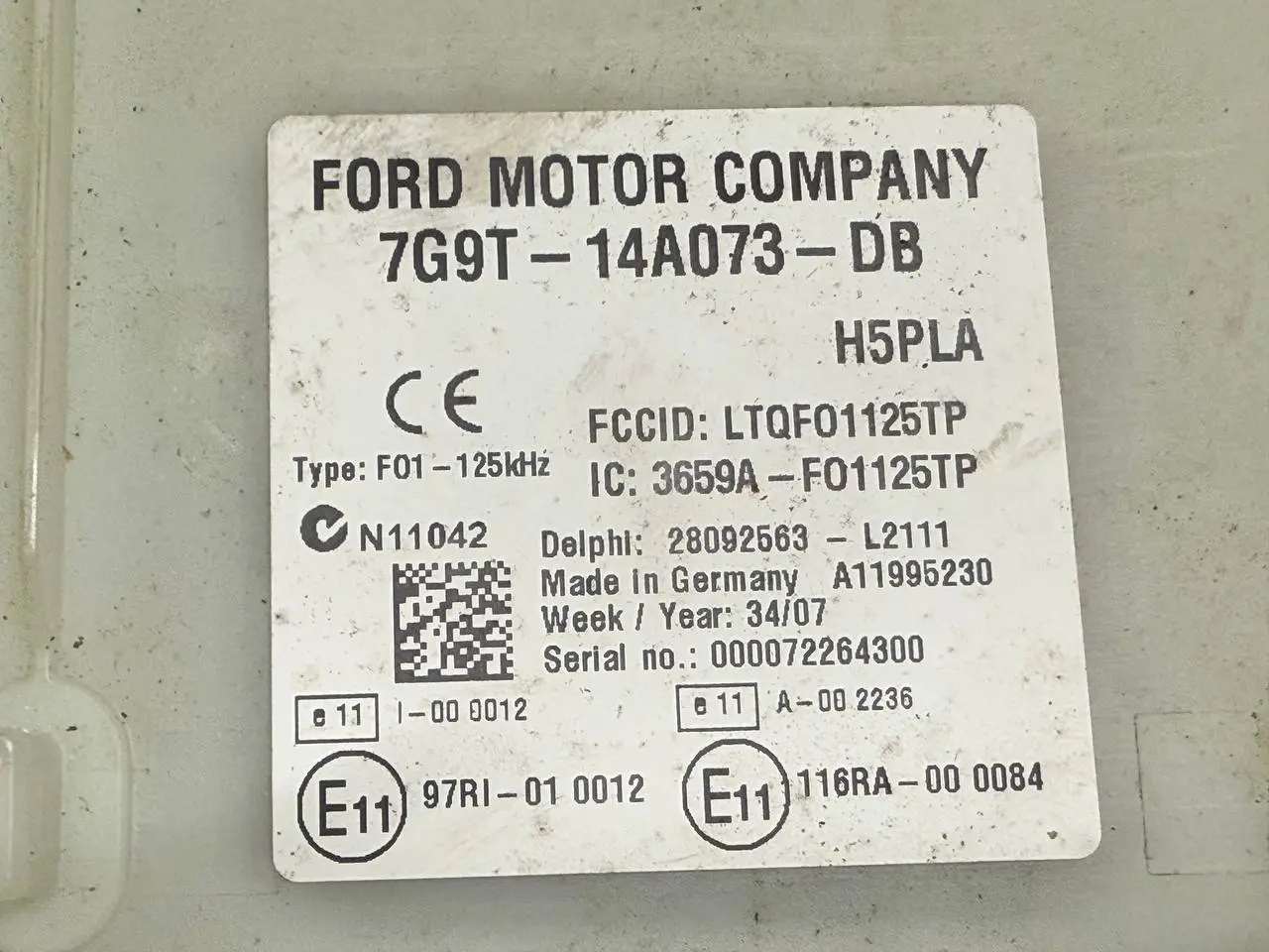 Relaiskasten Steuergerät BCM Sicherungskasten FORD Mondeo CA2 2.0L TDCi 2008 7G9T14A073DB