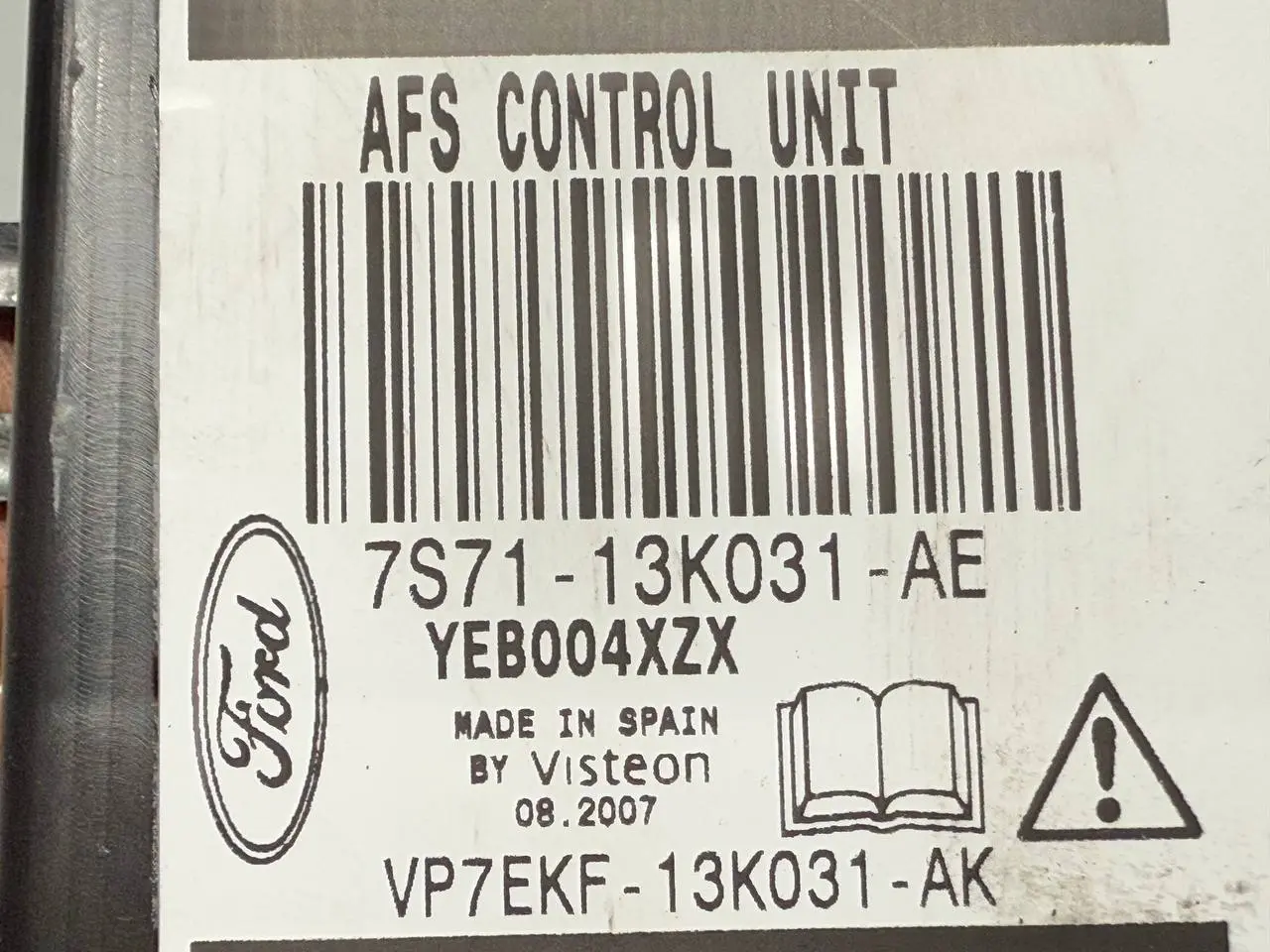 Leuchtweitenregulierung Lichtmodul Steuergerät FORD Mondeo CA2 2.0L TDCi 2008 7S7113K031AE