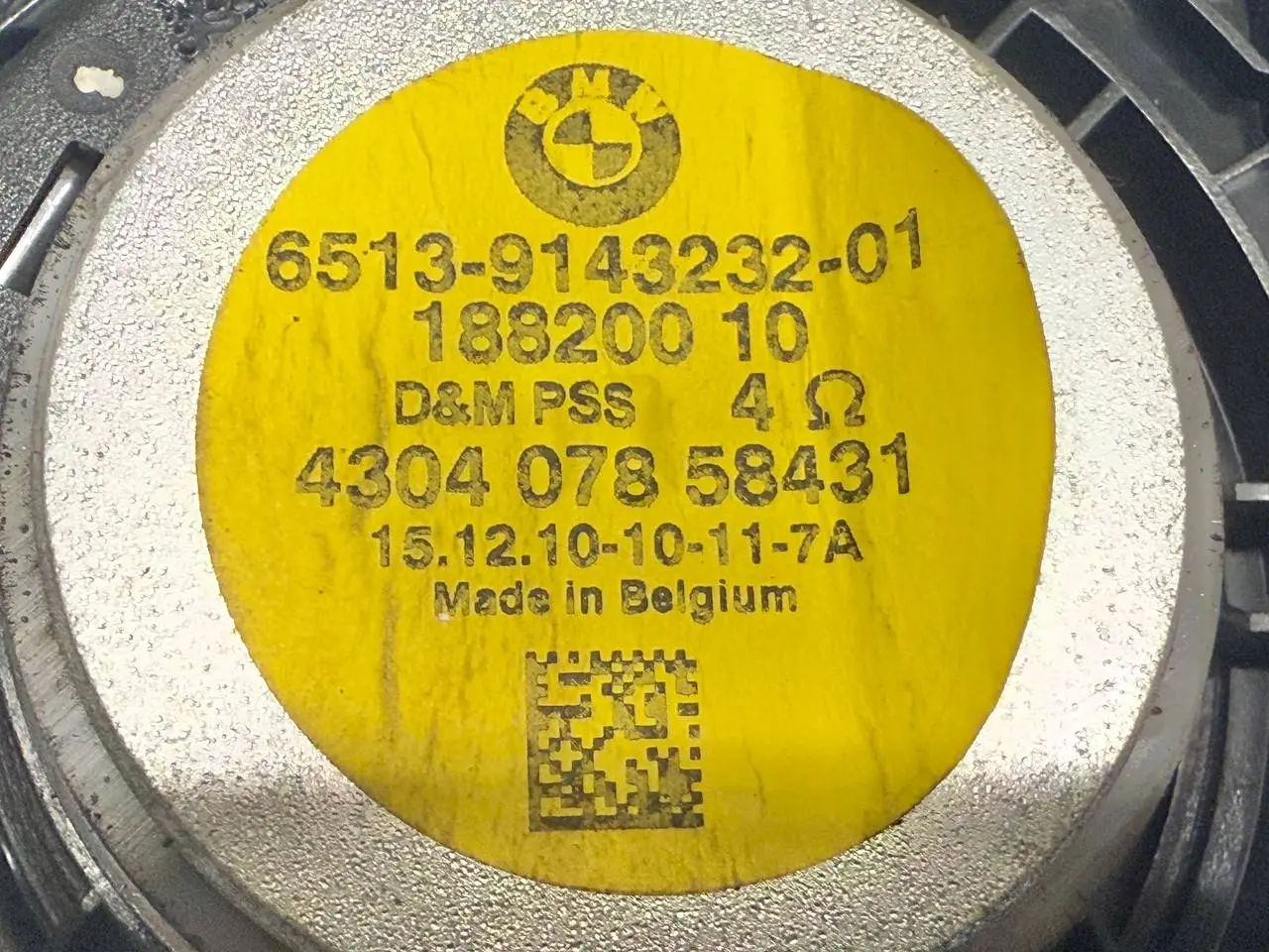 Mitteltonlautsprecher Tür vorne links BMW 116i E81 E87 2009 6513914323201