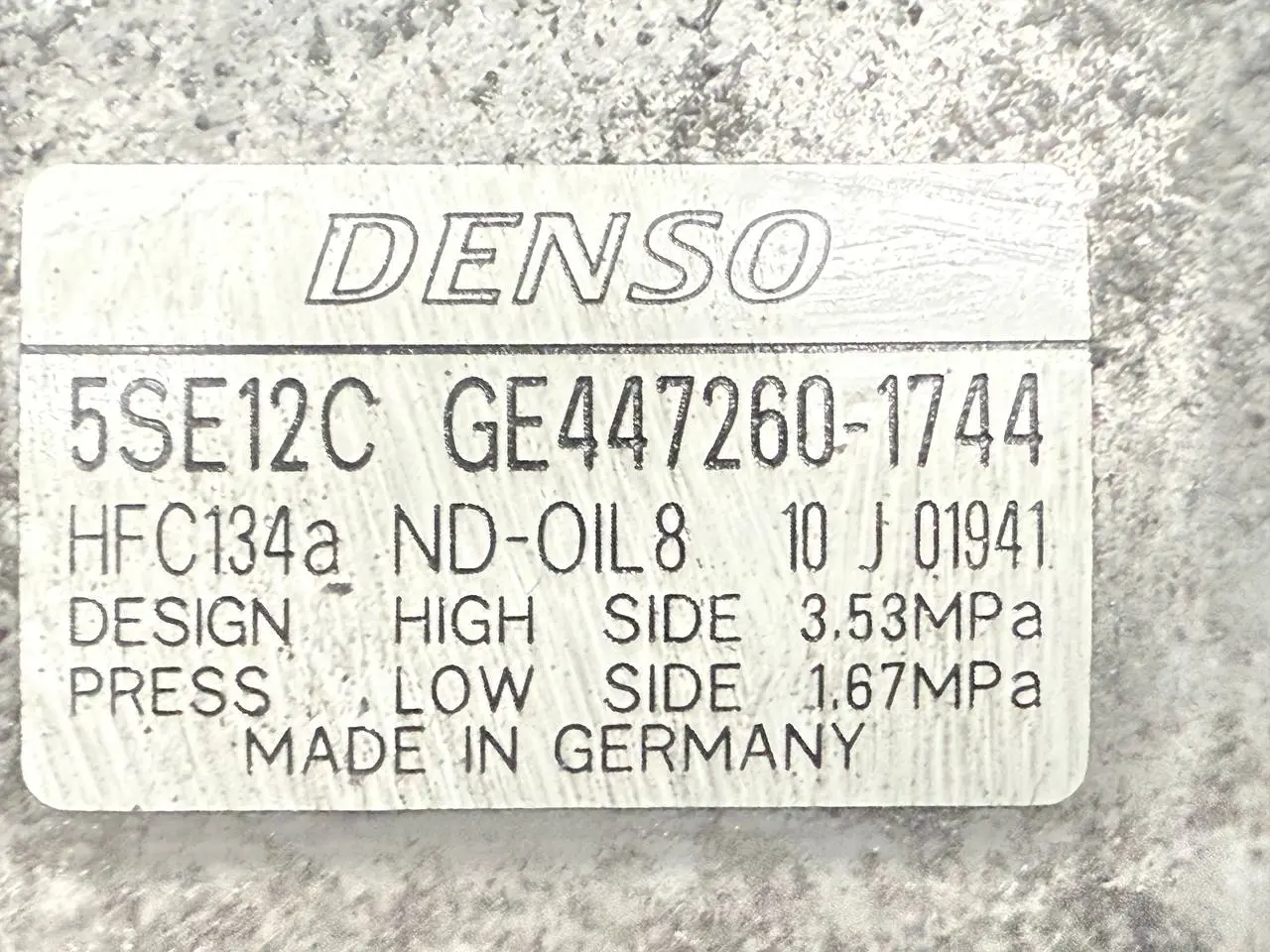 Klimakompressor Kompressor Klimaanlage TOYOTA Verso 2.2L 2008 5SE12C