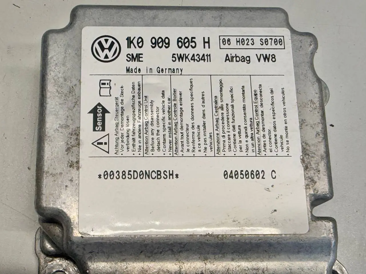 Airbagsteuergerät Steuergerät SKODA Octavia 1Z5 1,9 TDI 2004 Kombi 1K0909605H