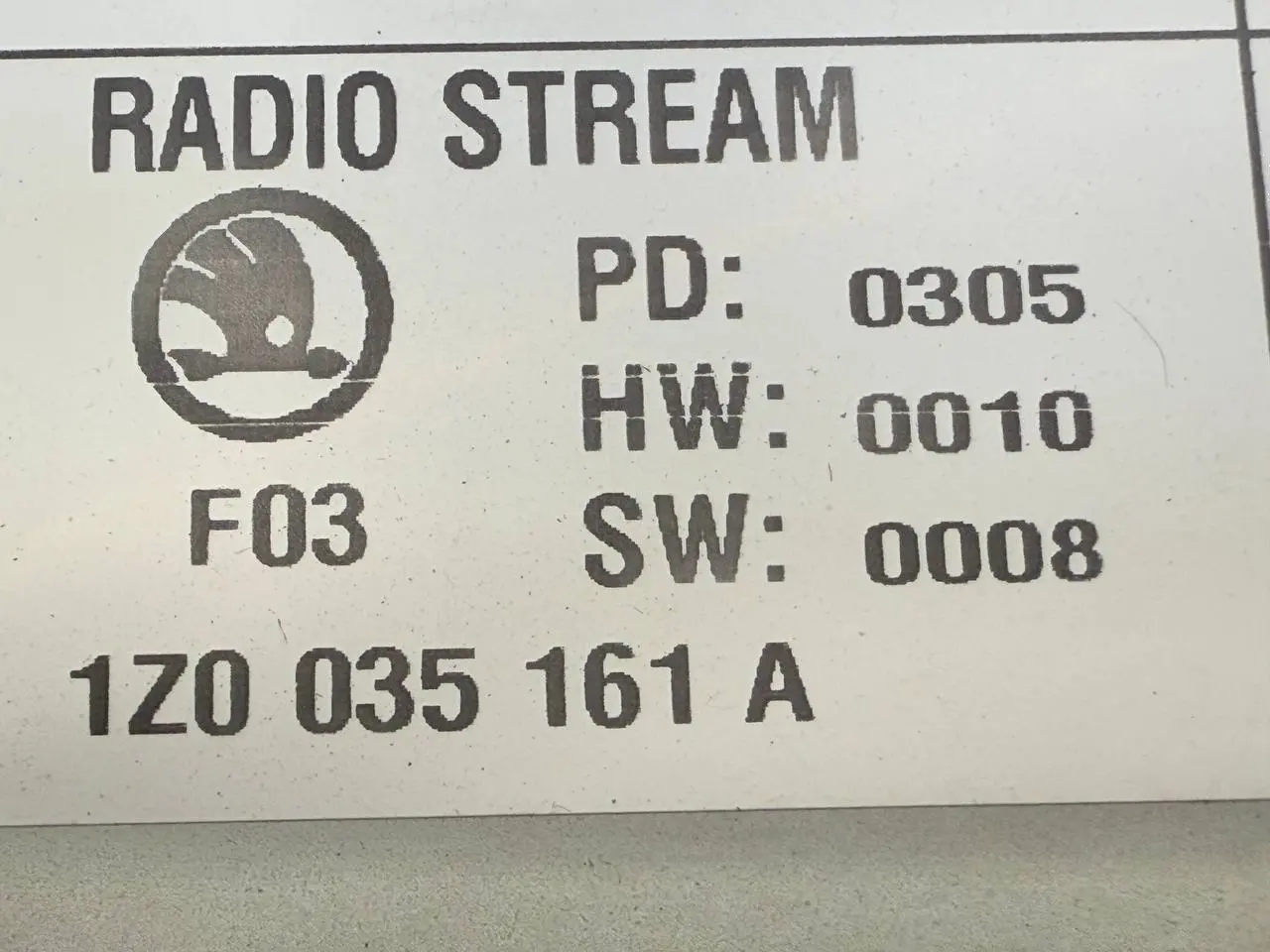 CD-Radio, Radio mit CD für SKODA Octavia 1Z5 1,9 TDI 2004 Kombi 1Z0035161A