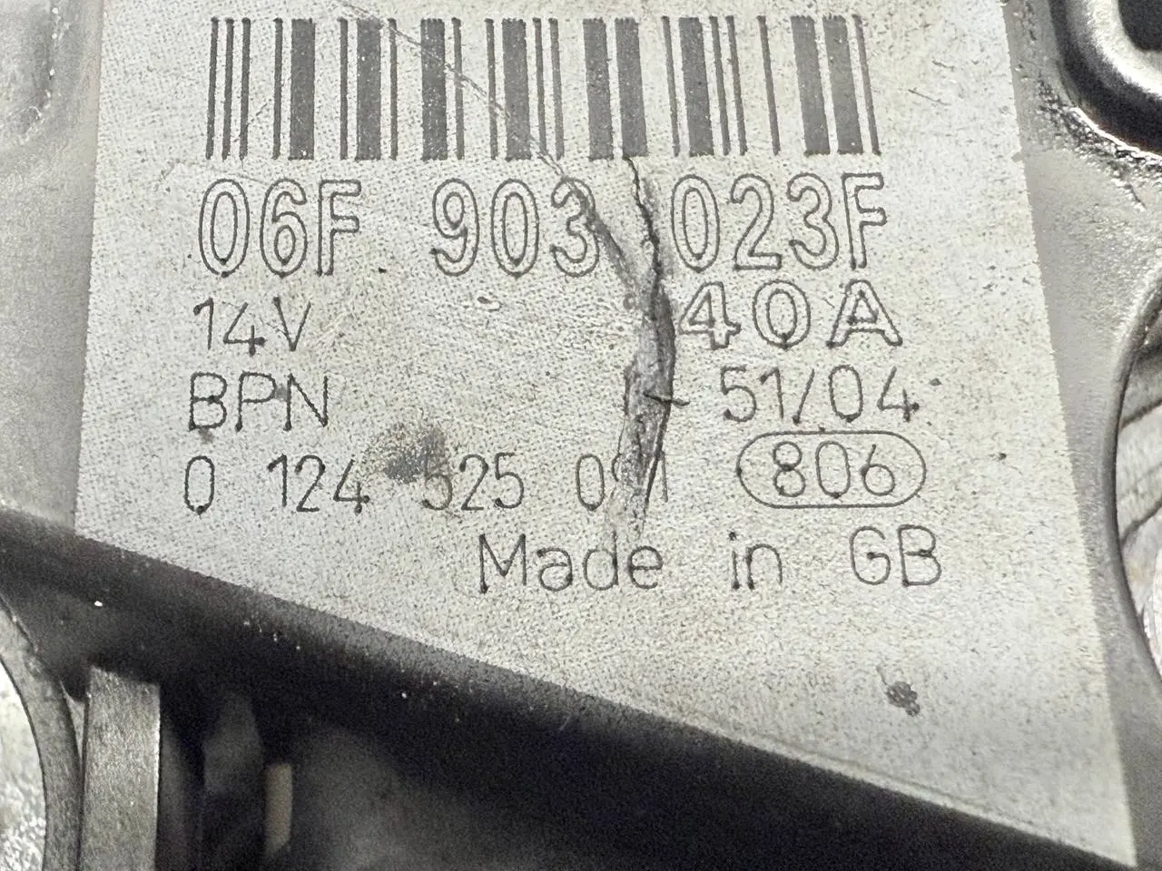 Lichtmaschine Generator 140A SKODA Octavia 1Z5 1,9 TDI 2004 Kombi 06F903023F