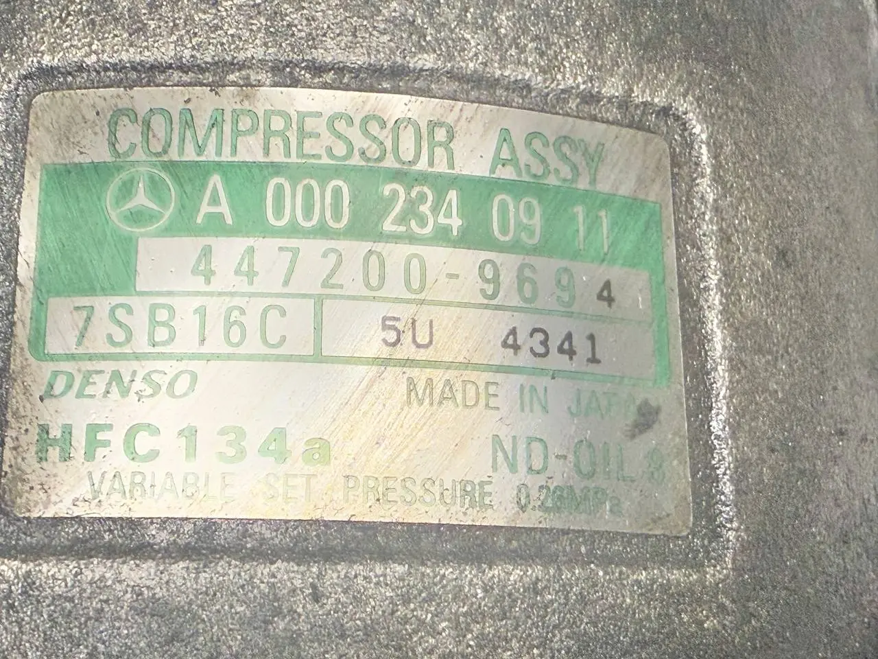Klimakompressor Klimaanlage Mercedes BENZ CLK 320 1999 W208 A0002340911