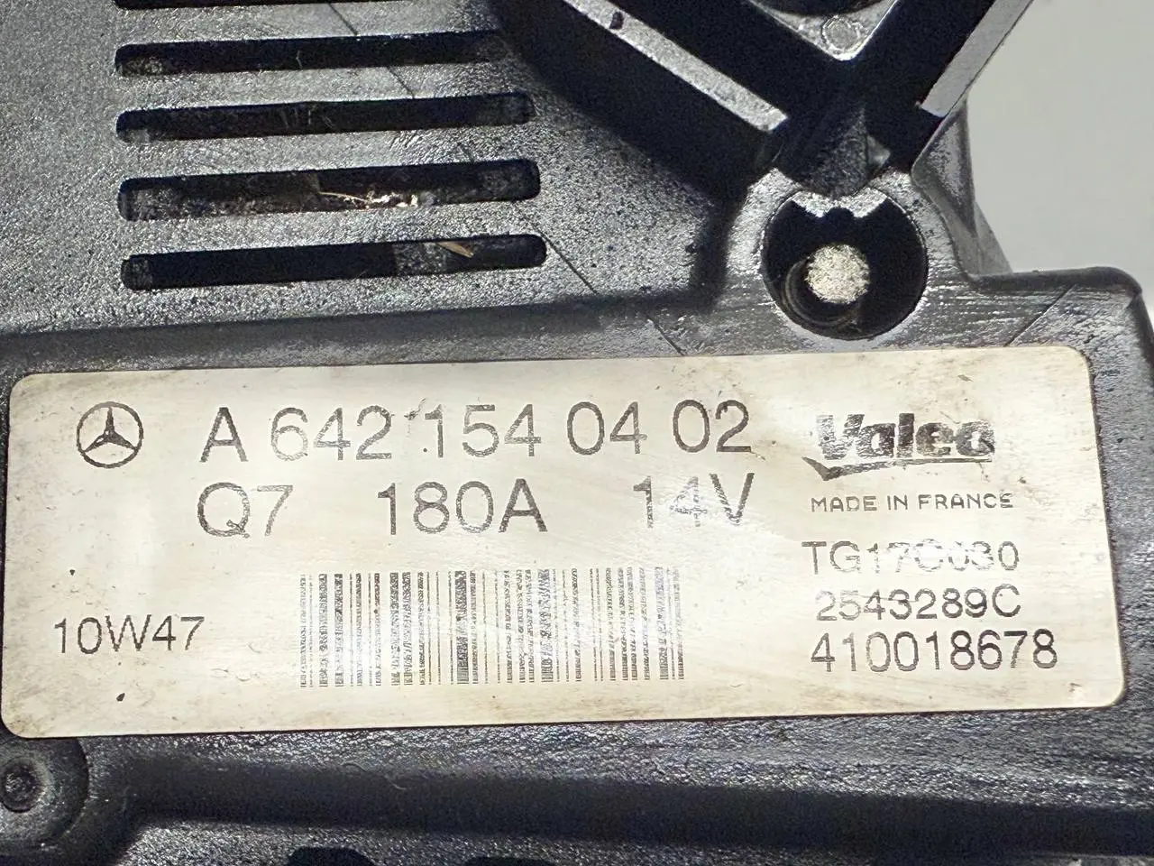 Lichtmaschine Generator Alternator für Benz W212 E-Klasse 2010 A6421540402