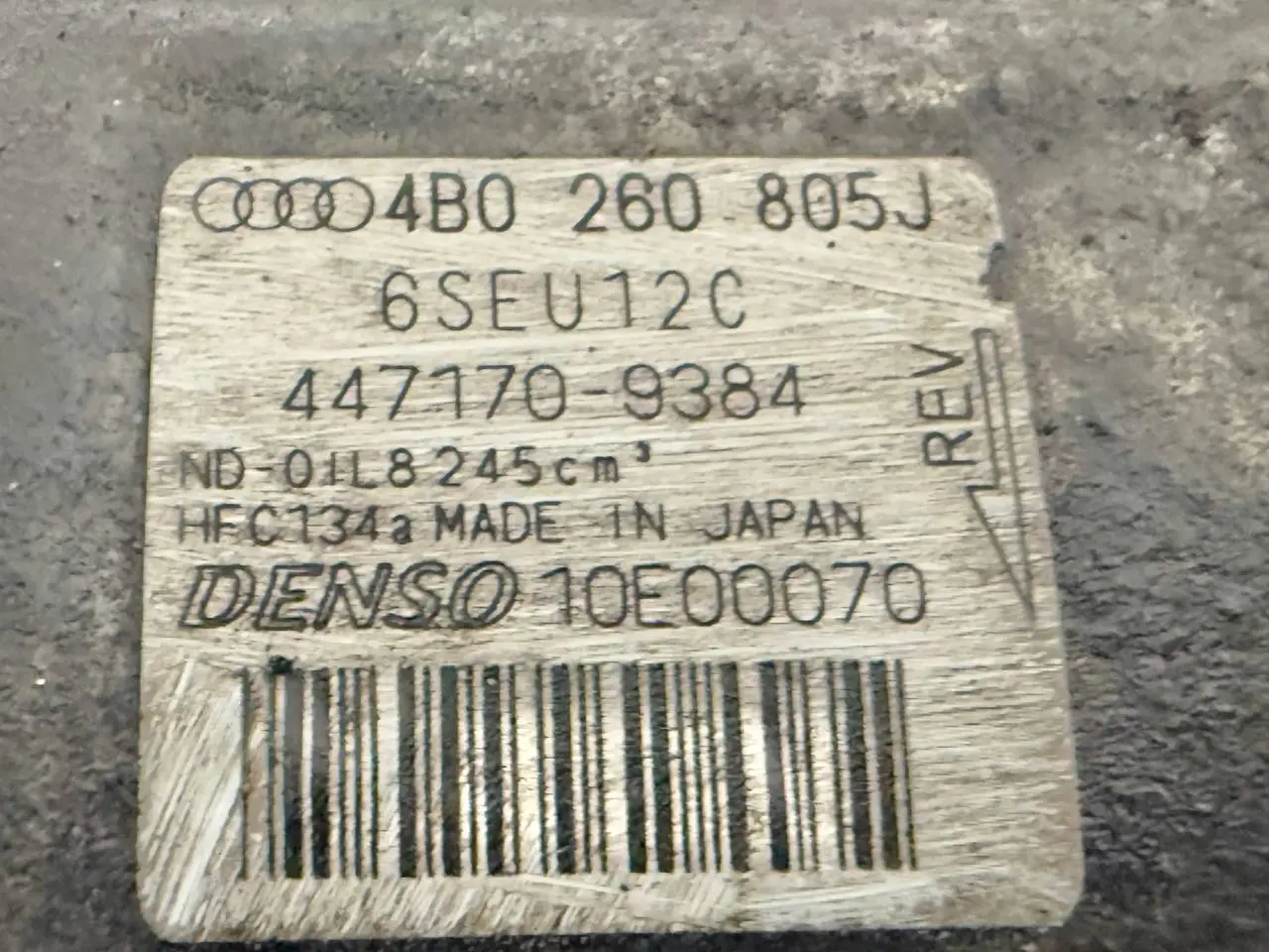 Klimakompressor Kompressor Audi A6 Avant 4B5 TDI 2.5L 2002 4B0260805J