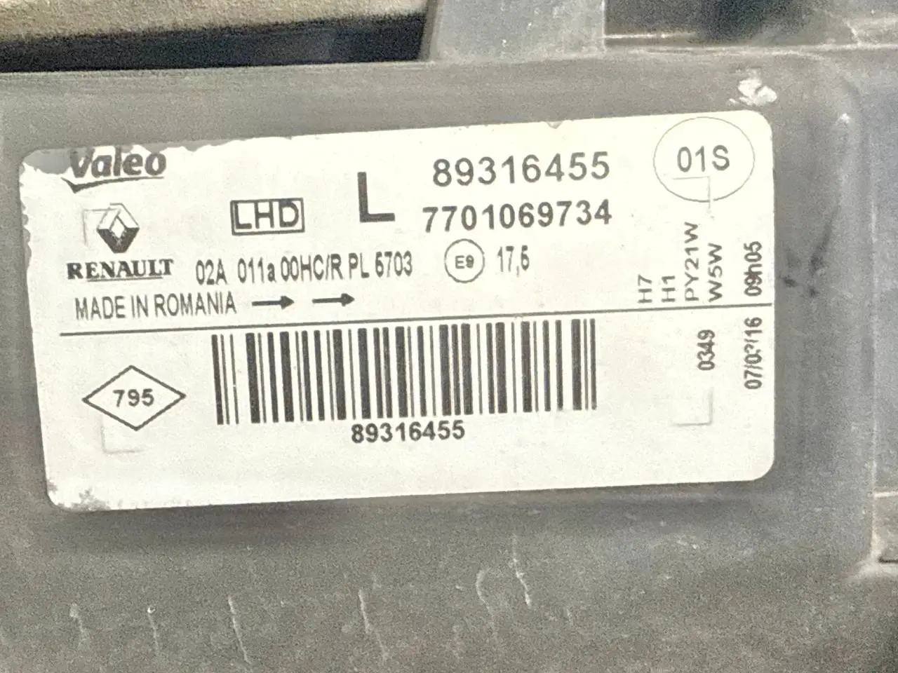 Scheinwerfer mit Blinker links 7701069734 Renault Modus 1,5 dCi 2012 89316455