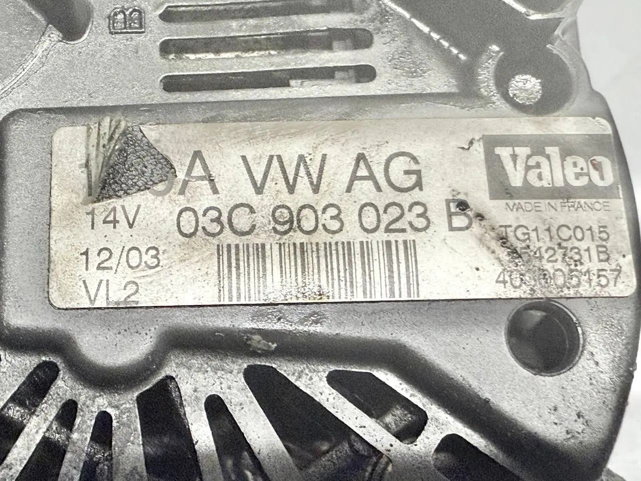 Lichtmaschine Generator Alternator Golf VW Touran 1.6 FSI 1T1 2003 03C903023B