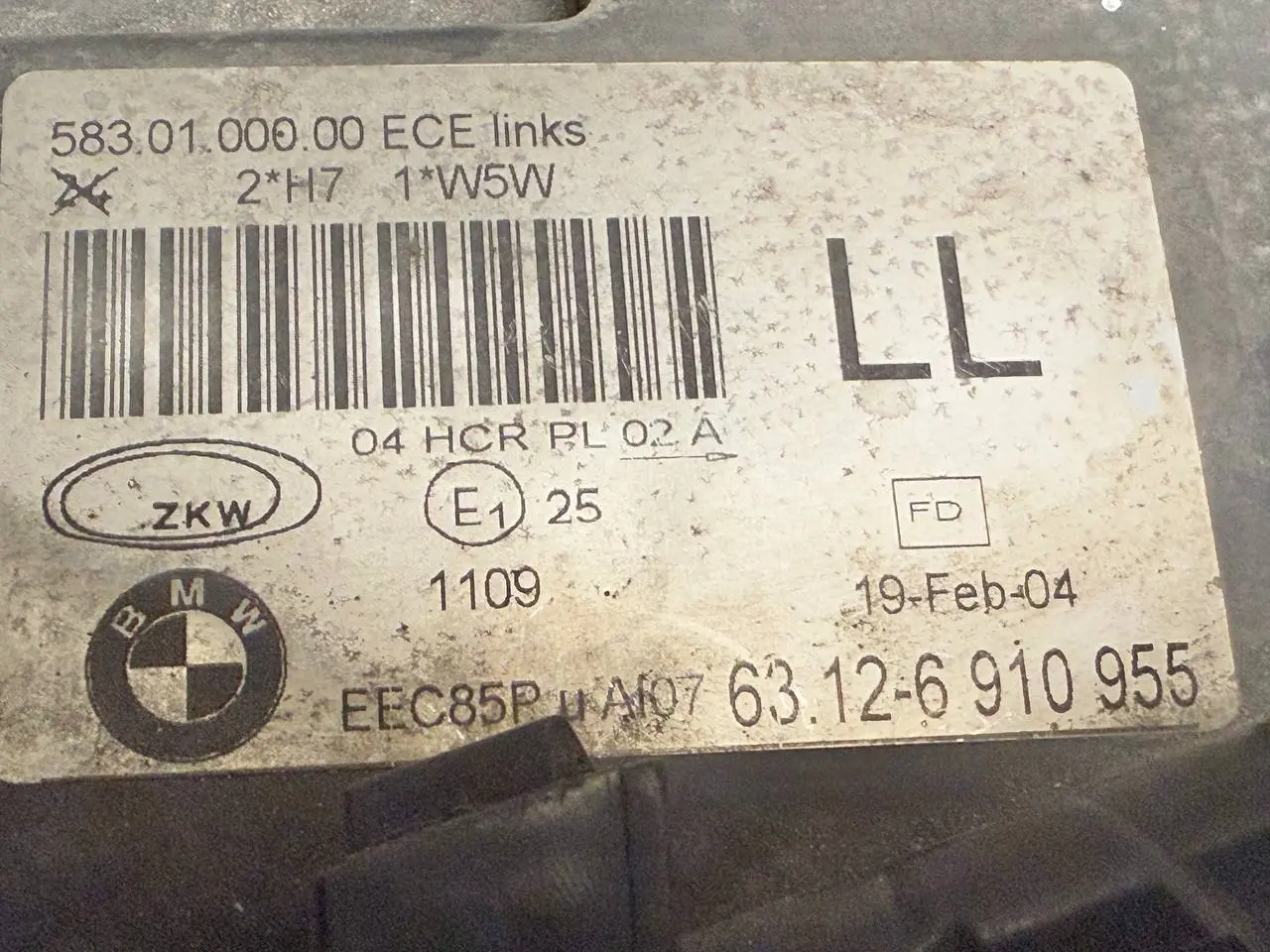 Frontscheinwerfer links BMW 320D E46 3FL Touring 2004 63126910955