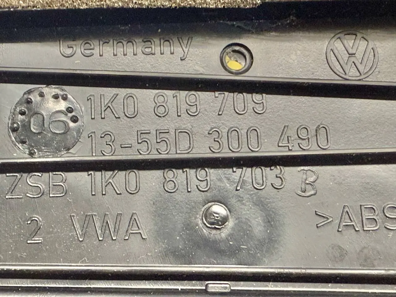 Luftausströmer Lüftungsdüse Golf 5 1K1 1,9 VW Golf 5 1K1 1,9 TDI 2006 1K0819709