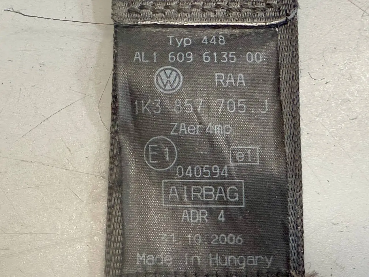 Sicherheitsgurt Gurtstraffer vorne links 5 VW Golf 5 1K1 1,9 TDI 2006 609627900