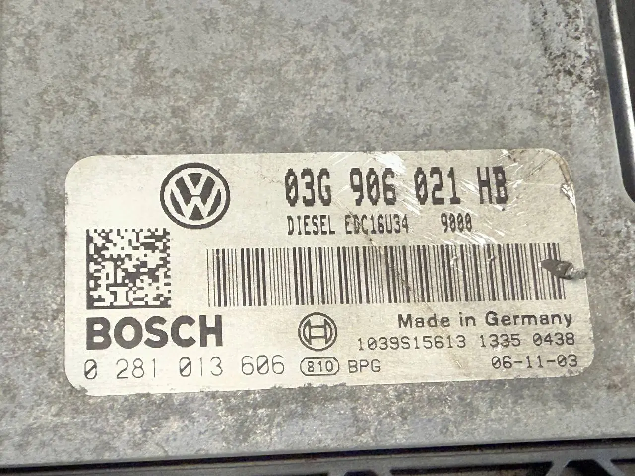 Motorsteuergerät ECU für 5 Golf 5 1K1 1,9 TDI 2006 VW Golf5 1K1 1.4L 03G906021HB