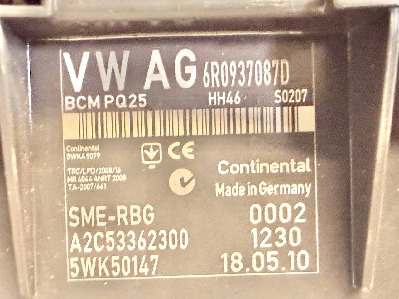 Komfortsteuergerät Steuermodul Polo V 6R VW Polo V 6R 1,2 TSI 2010 6R0937087D