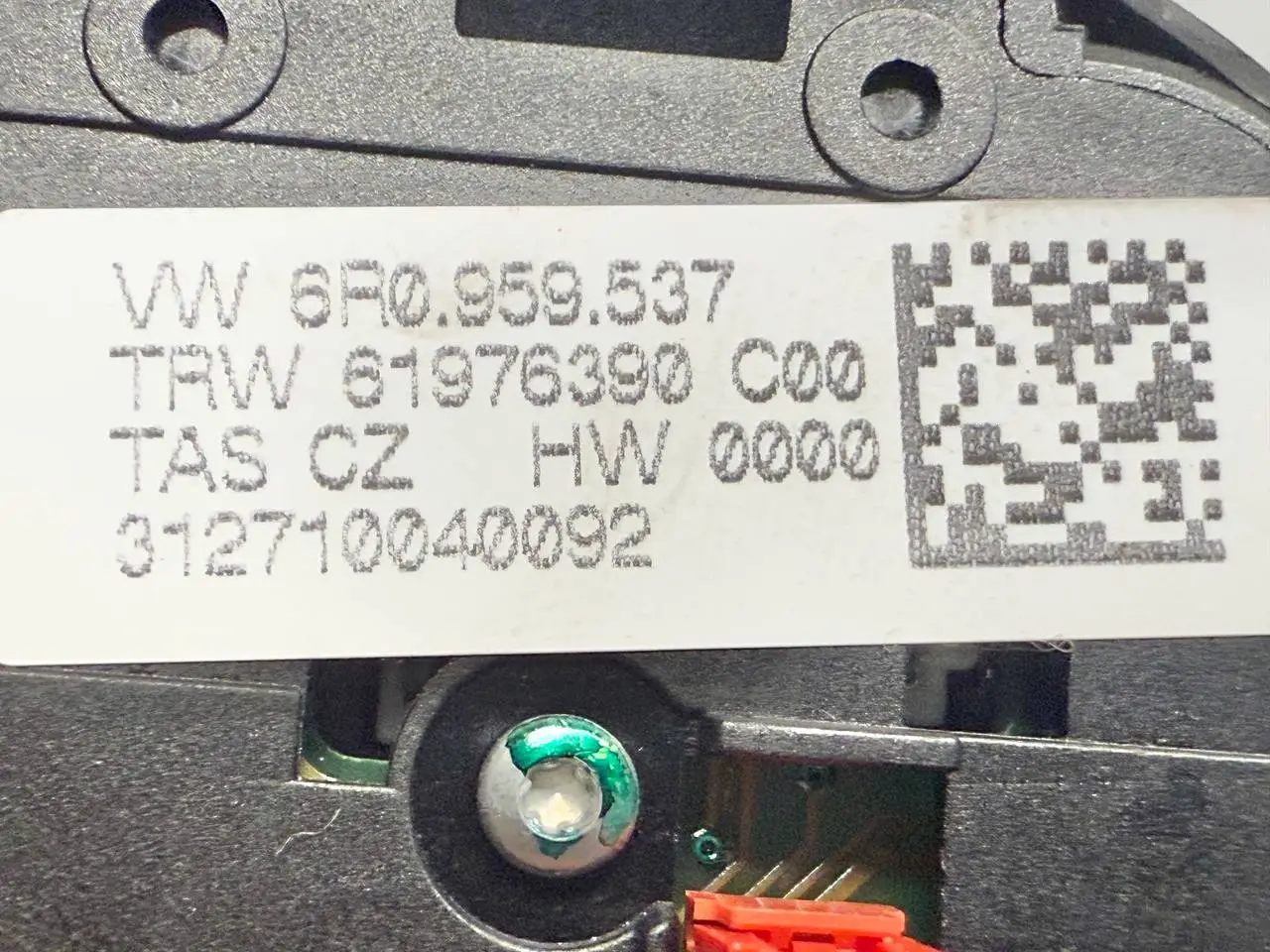 Multifunktionsschalter Lenkradbedienung V VW Polo V 6R 1,2 TSI 2010 6R0959537