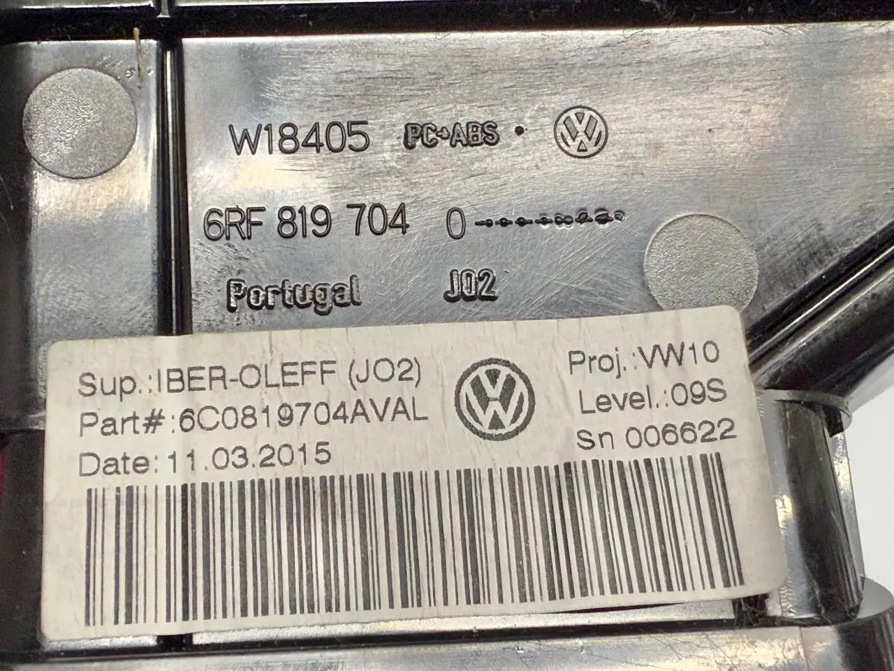 Luftdüse Belüftungsdüse Lüftungsklappe V VW Polo V 6C 1,2 TSI 2015 6RF819704