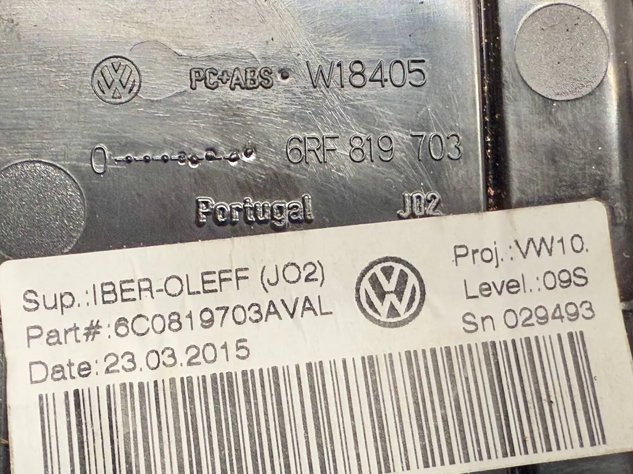 Lüftdüse Belüftungsdüse Luftausströmer Polo VW Polo V 6C 1,2 TSI 2015 6RF819703