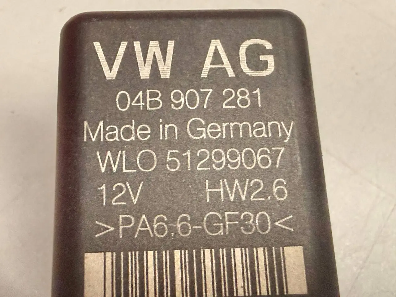 Vorglührelais Glühzeitrelais Polo V 6R 1,2 VW Polo V 6R 1,2 TSI 2010 04B907281