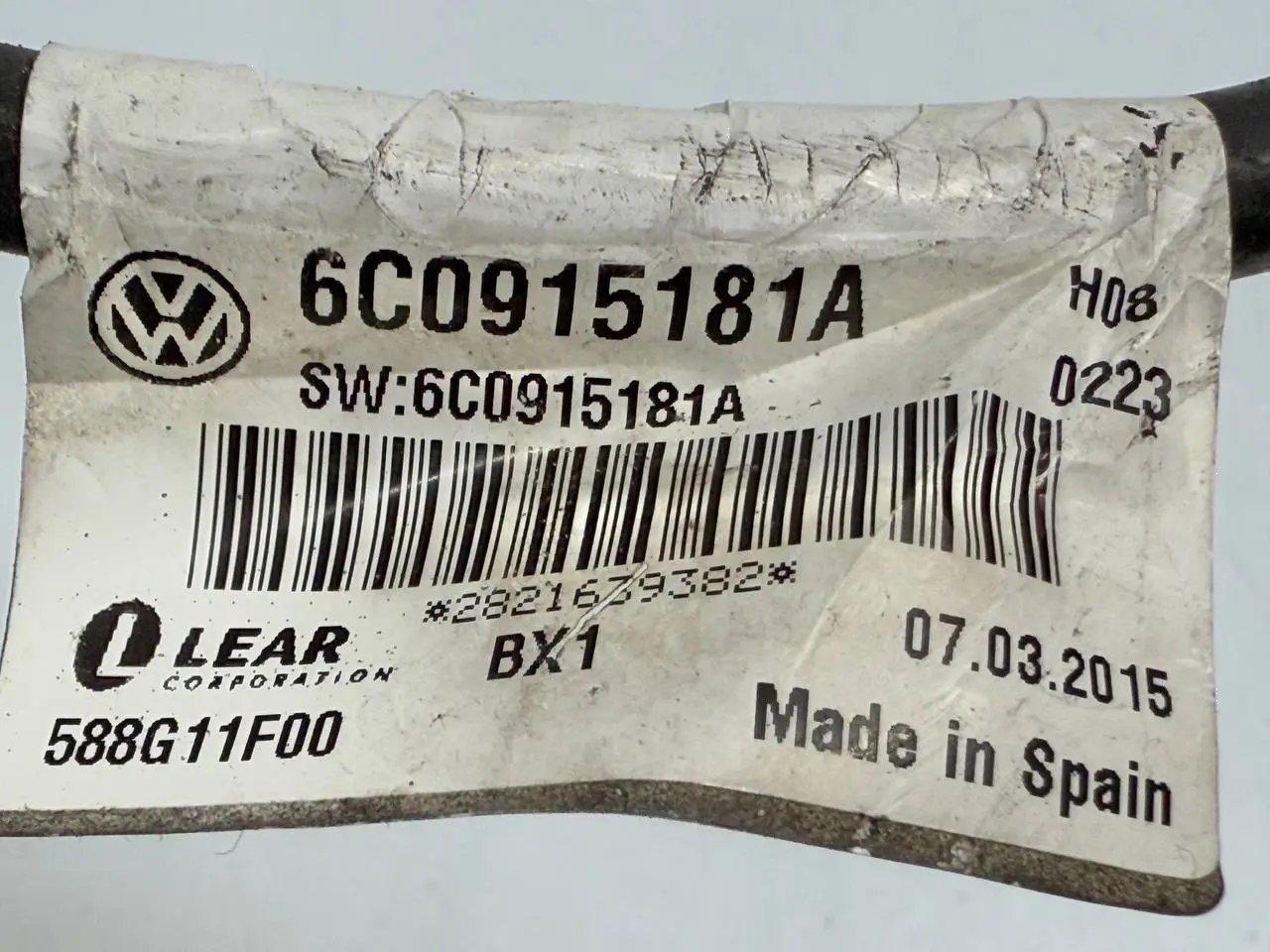 Kabelbaum Batteriekabel Minuskabel IBS VW Polo V 6C 1,2 TSI 2015 6C0915181A