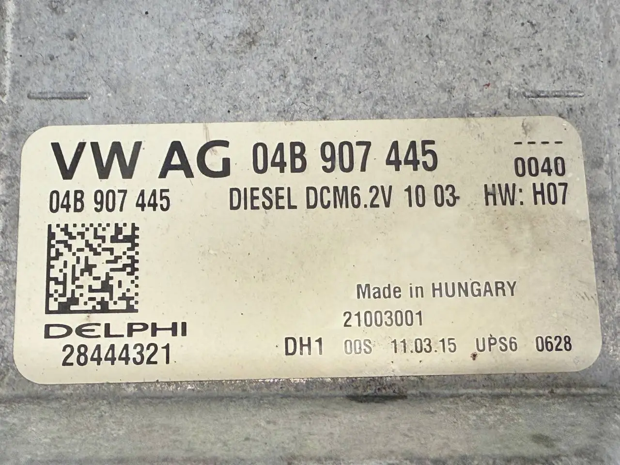 Motorsteuergerät Steuermodul ECU V 6R Rapid VW Polo V 6C 1,2 TSI 2015 04B907445