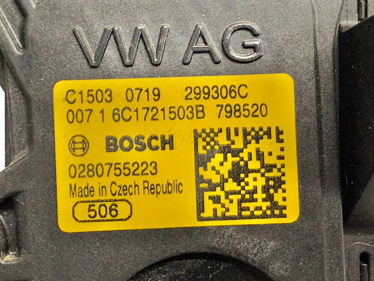 Gaspedal Fahrpedal Elektronikmodul für 6R VW Polo V 6C 1,2 TSI 2015 6C1721503B