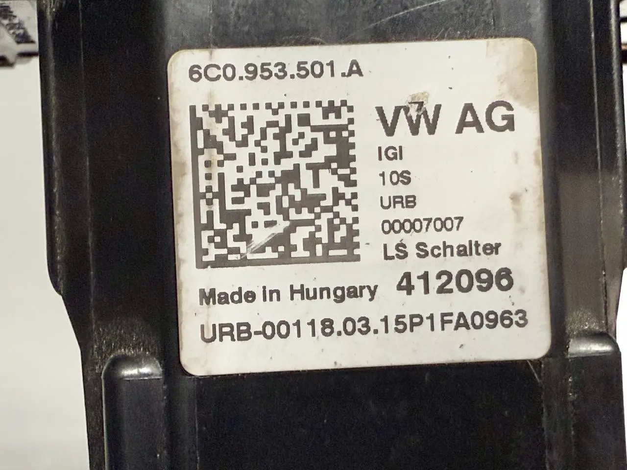 Lenkstockschalter Kombischalter für V Polo VW Polo V 6R 1,2 TSI 2010 6C0953501A