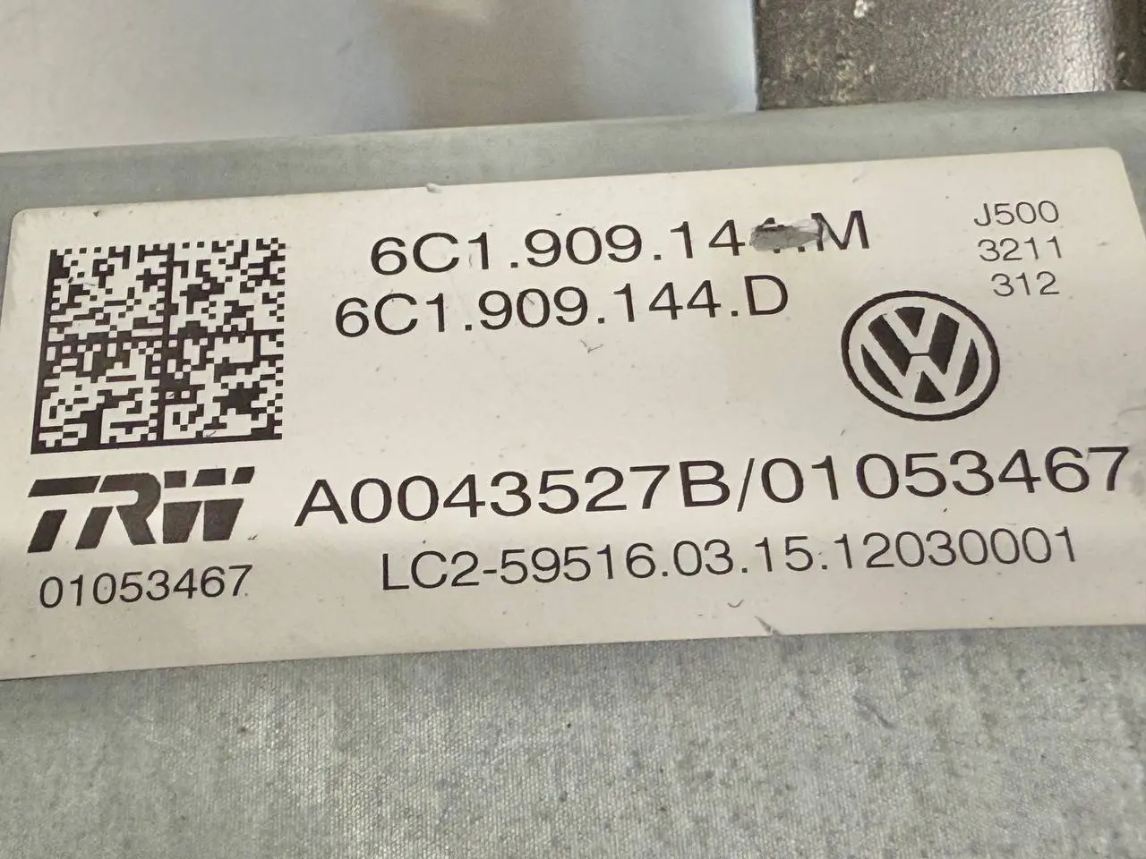 Elektrische Lenksäule V Fabia Polo V 6R VW Polo V 6C 1,2 TSI 2015 6C1909144M