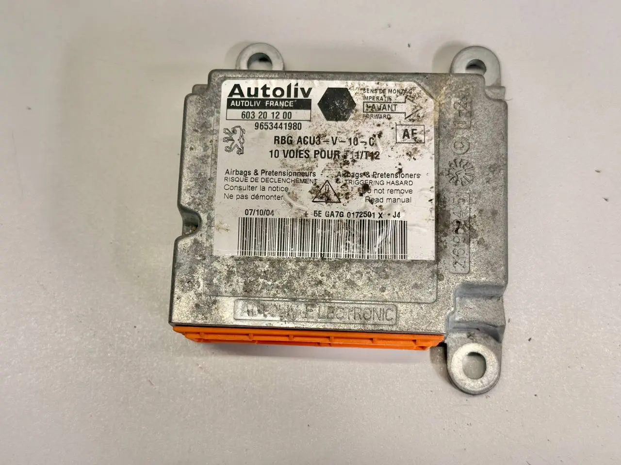 Airbag Steuergerät Steuermodul Peugeot 206 1.4L 2004 603201200