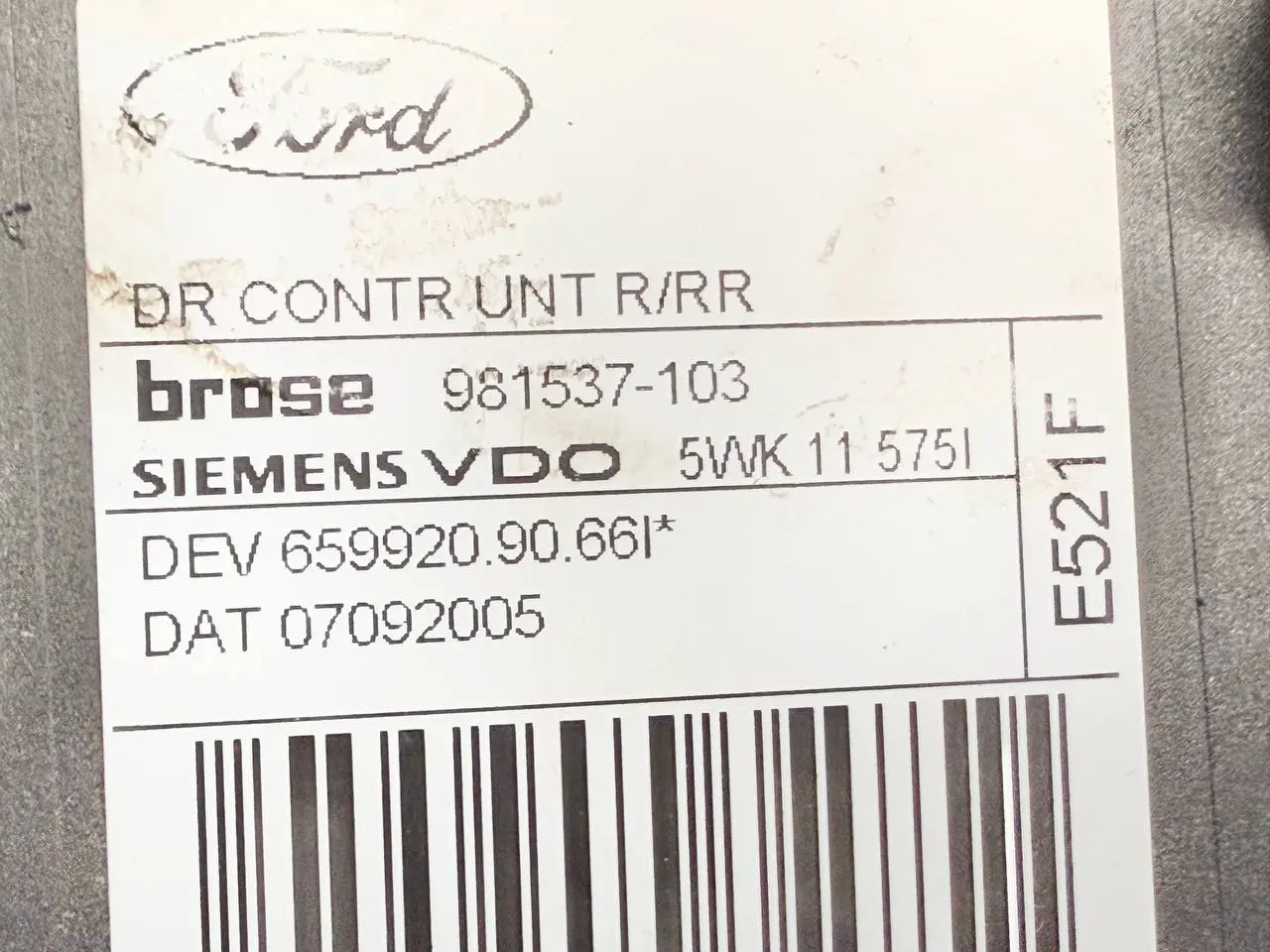 Fensterhebermotor Heck rechts Focus FORD Focus MK2 DA3 2005 1.6 Kombi 981537103