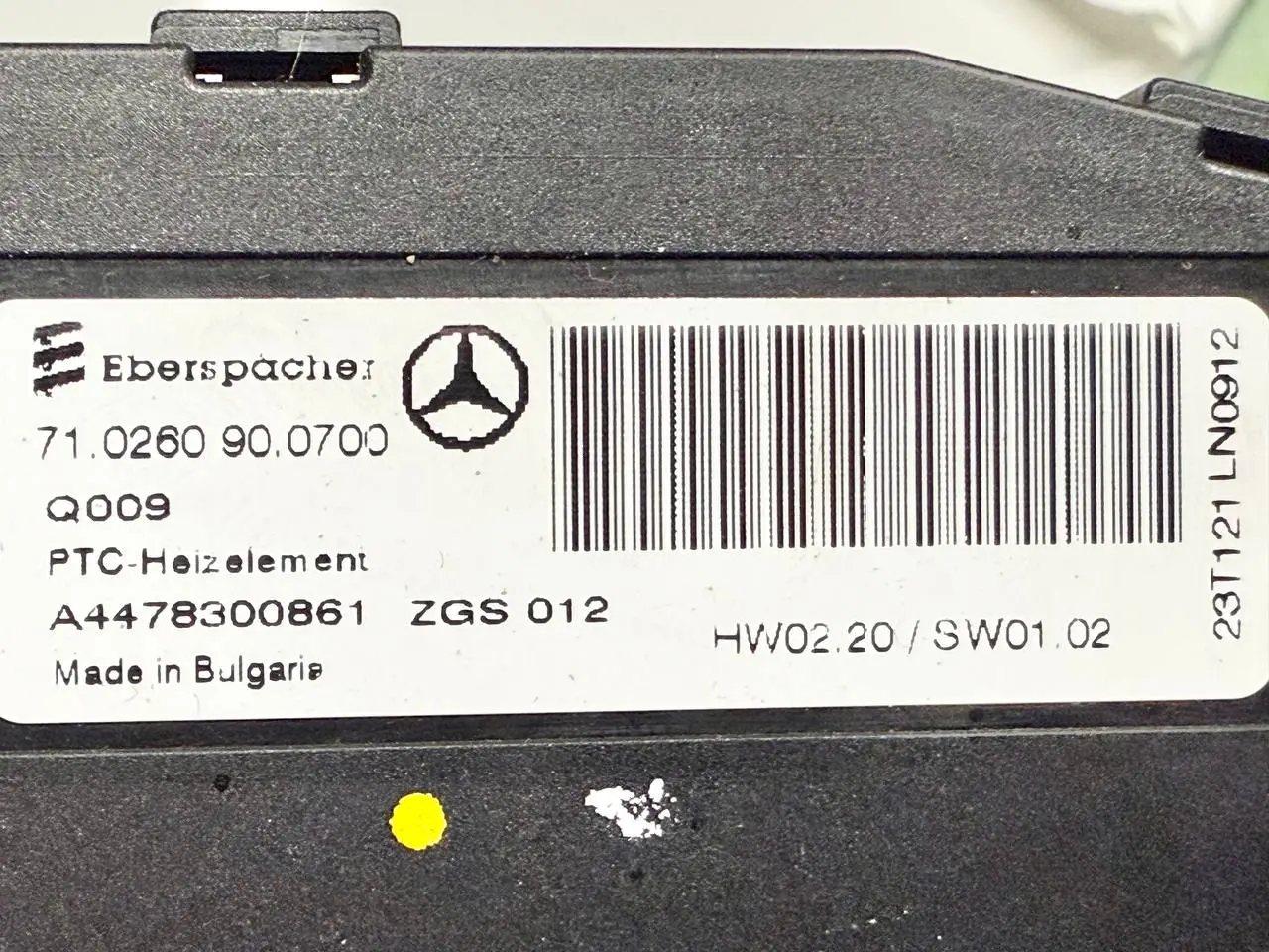 Elektrischer Zusatzheizer Mercedes Benz W907 Sprinter 311 CDI 2023 A4478300861