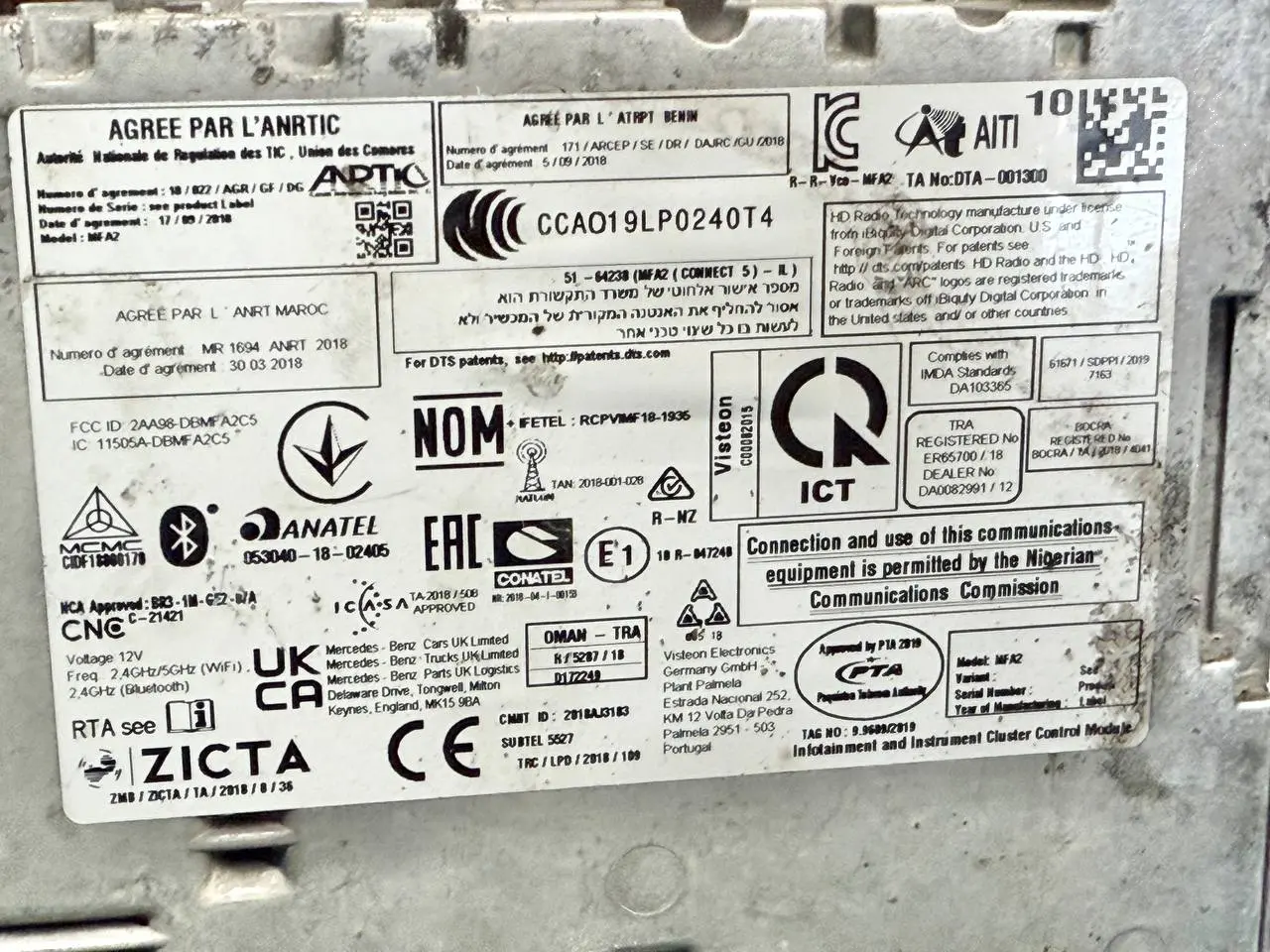 Radio Steuergerät Media Mercedes Benz W907 Sprinter 311 CDI 2023 A4209003305