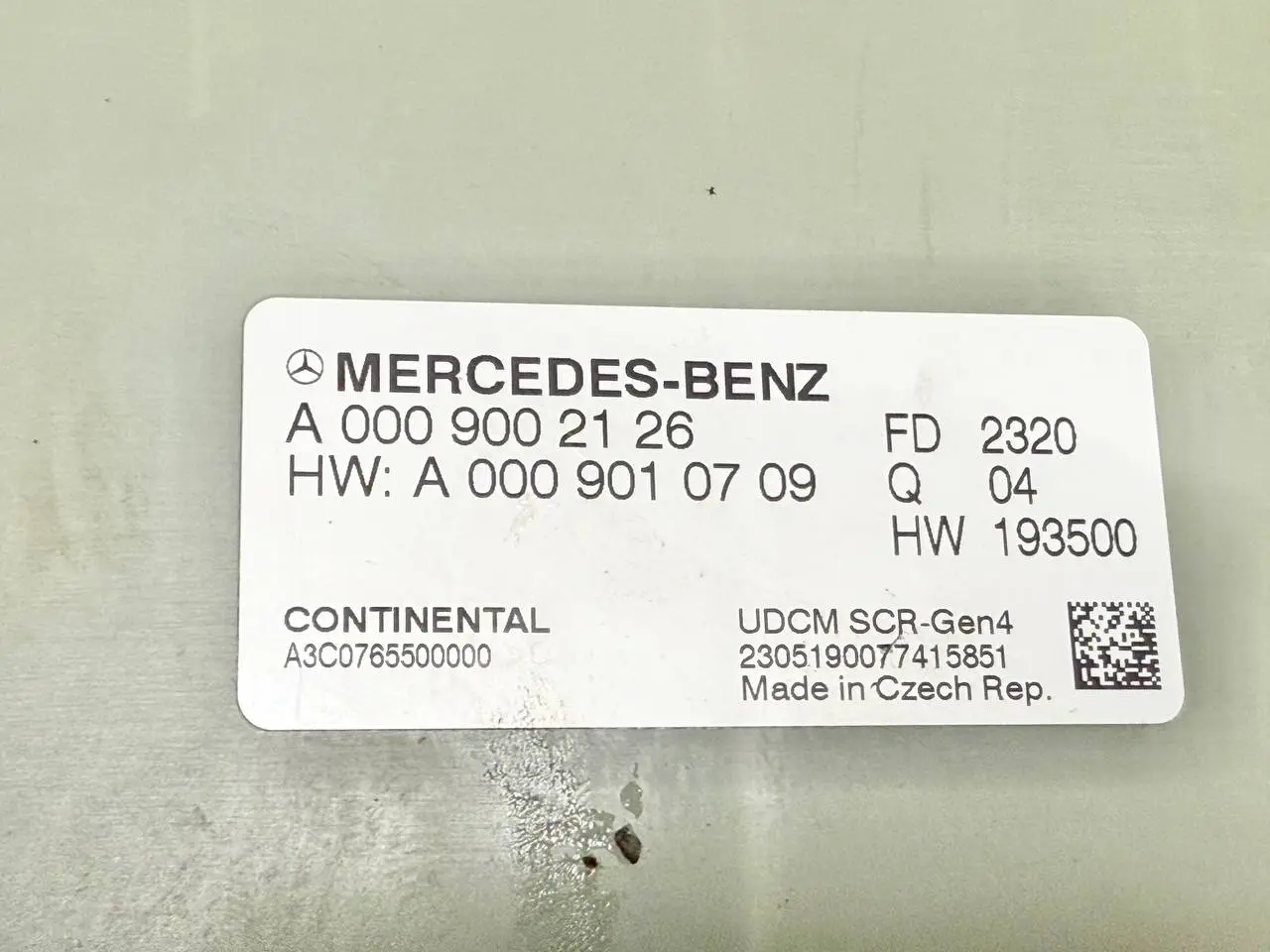 AdBlue SCR Modul Benz Mercedes Benz W907 Sprinter 311 CDI 2023 A0009002126